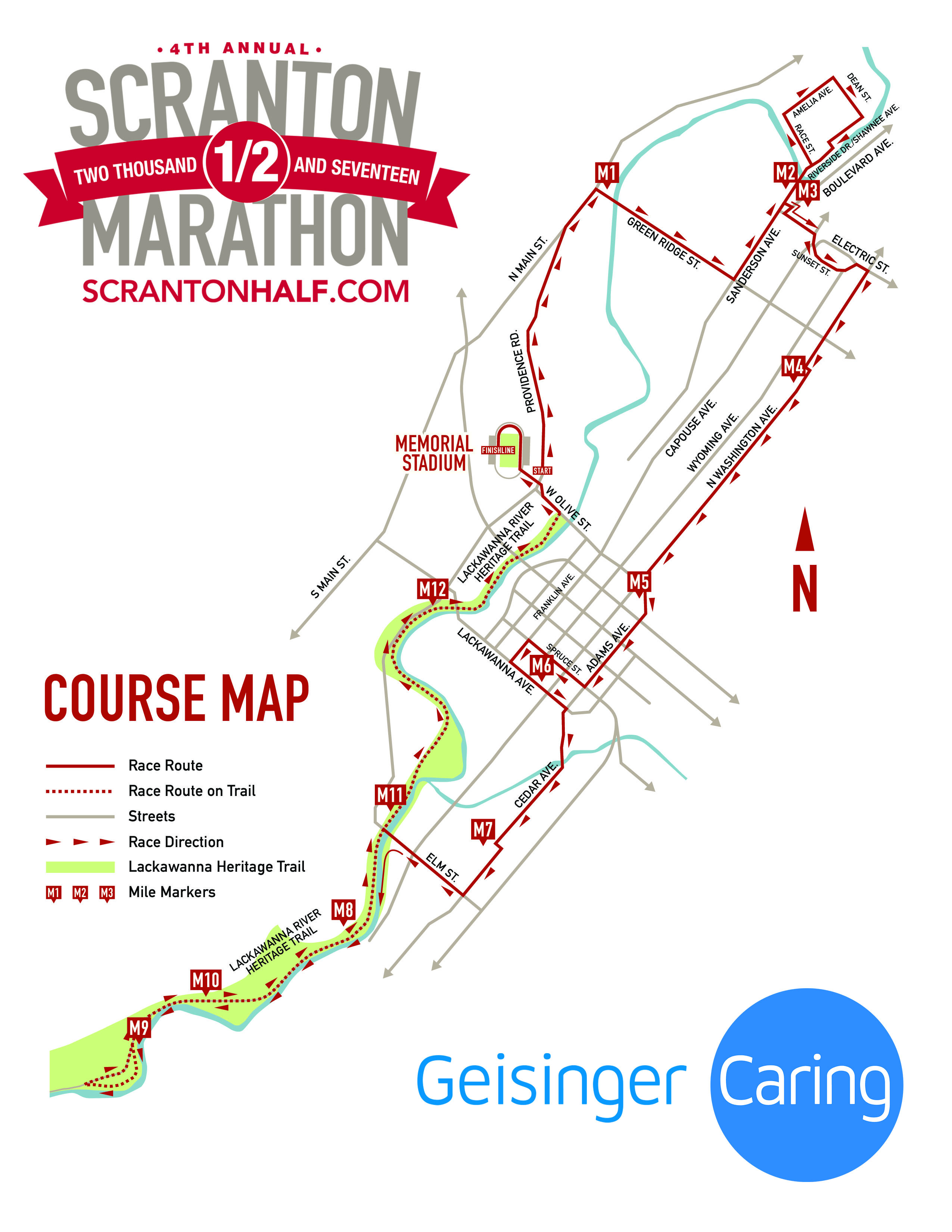 The Course Scranton Half Marathon