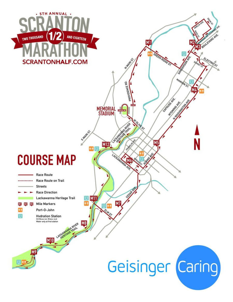 The Course Scranton Half Marathon